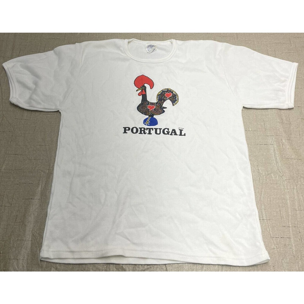 Vintage Portugal T-Shirt Size Medium White